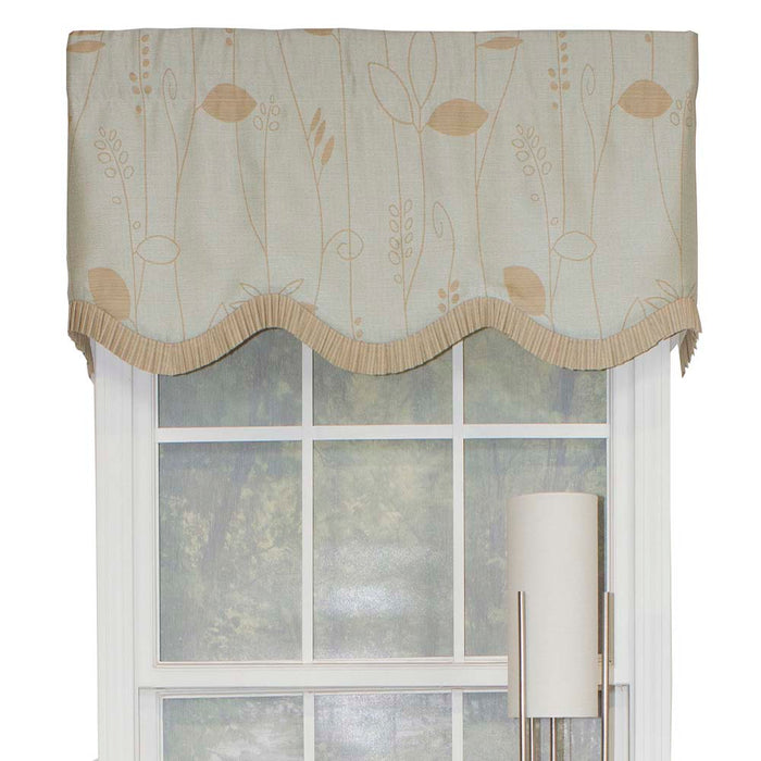 RLF Home Aquarelles Window Treatment Ruffled Provance Premium Quality Valance 3" Rod Pocket 50" x 17" Aqua Mist