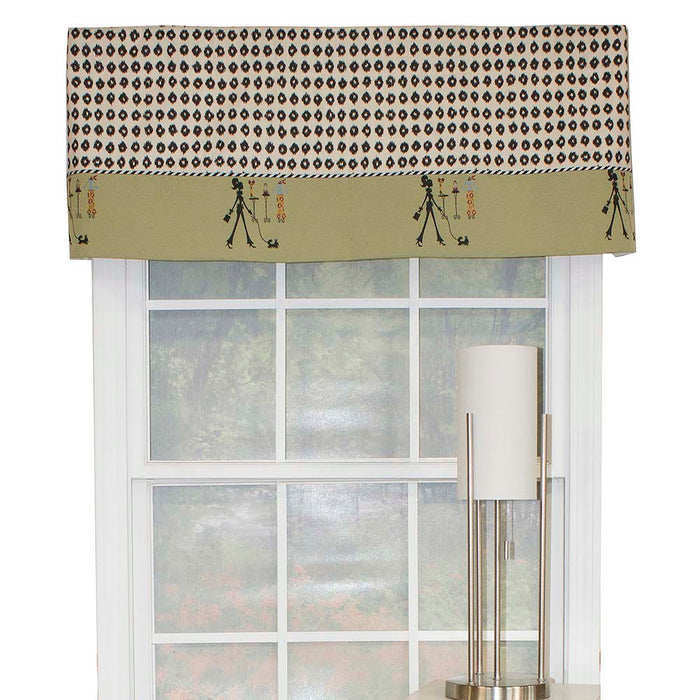 RLF Home Shopaholic Window Treatment Banded Premium Quality Valance 3" Rod Pocket 50" x 16" sage