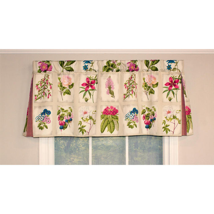 RLF Home Realistic Study Pleated  100% Cotton with Fully Lined 3" Rod Pocket Valnance for Windows 42" x 18"