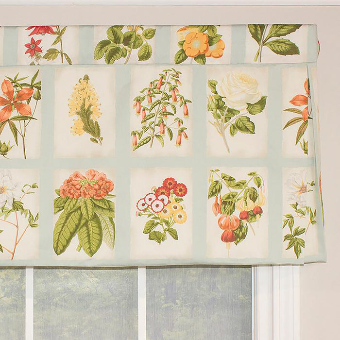 RLF Home Realistic Study Pleated  100% Cotton with Fully Lined 3" Rod Pocket Valnance for Windows 42" x 18"