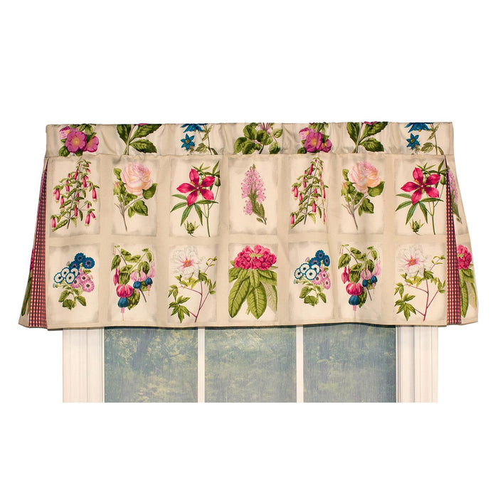 RLF Home Realistic Study Pleated  100% Cotton with Fully Lined 3" Rod Pocket Valnance for Windows 42" x 18"