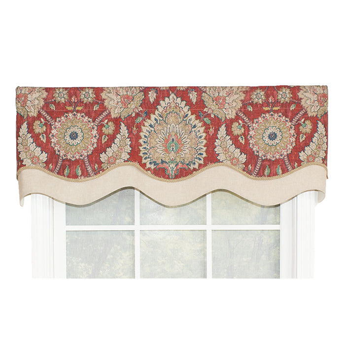 Wakeshire Glory All Season 3" Rod Pocket Valance 50" x 16" Garnet by RLF Home