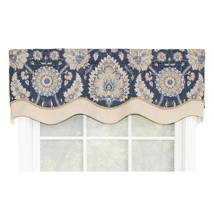 Wakeshire Glory All Season 3" Rod Pocket Valance 50" x 16" Indigo by RLF Home