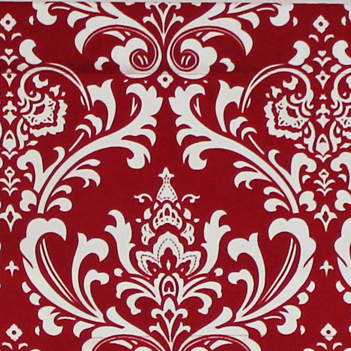 RLF Home Royal Damask Tailored 100% Cotton with Fully Lined 3" Rod Pocket Valnance for Windows 50" x 14" Red