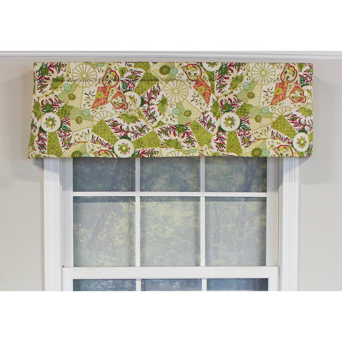 RLF Home Selene Tailored 100% Cotton with Fully Lined 3" Rod Pocket Valnance for Windows 50" x 14" Multi