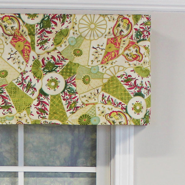 RLF Home Selene Tailored 100% Cotton with Fully Lined 3" Rod Pocket Valnance for Windows 50" x 14" Multi