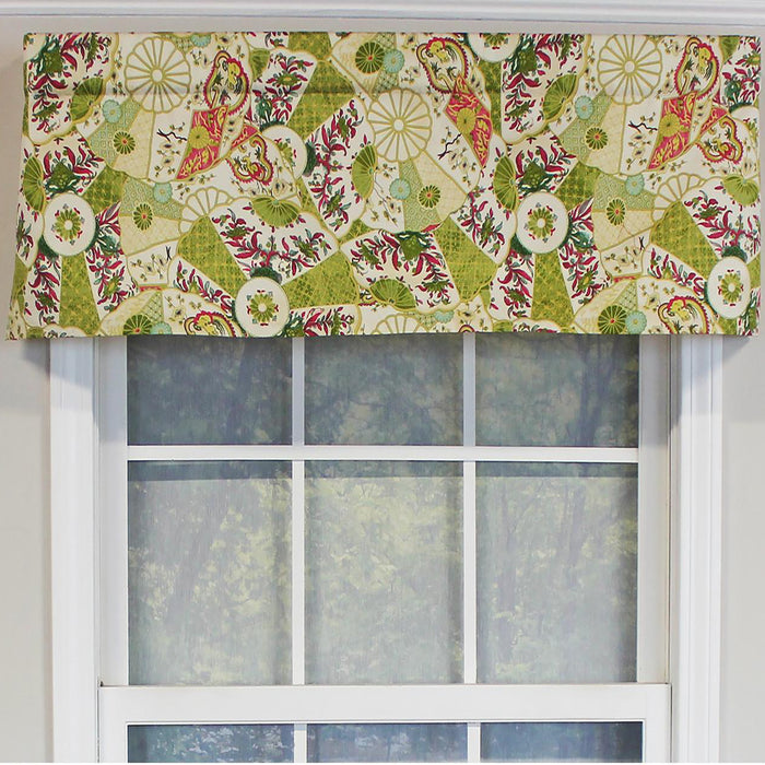 RLF Home Selene Tailored 100% Cotton with Fully Lined 3" Rod Pocket Valnance for Windows 50" x 14" Multi