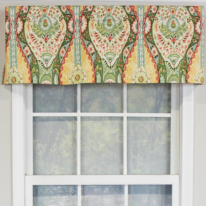 RLF Home Brassiere Tailored 100% Cotton with Fully Lined 3" Rod Pocket Valnance for Windows 50" x 14" Wild Berry