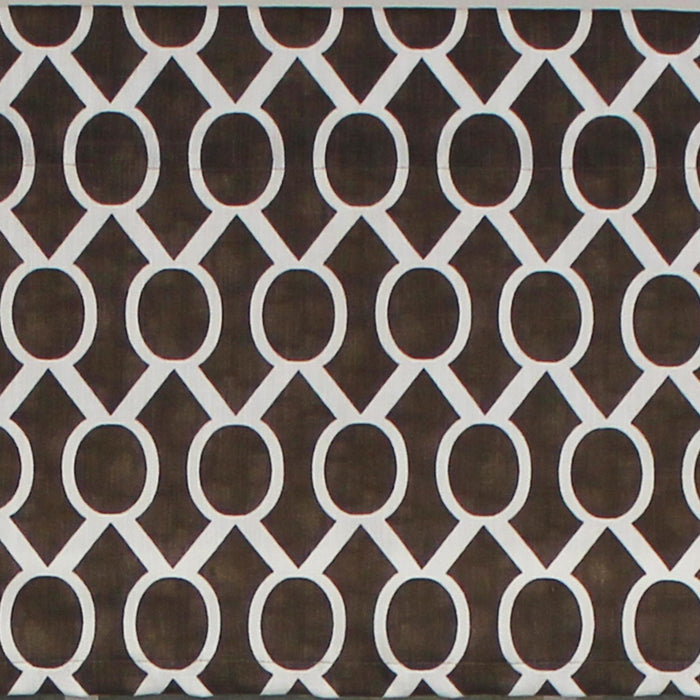 RLF Home Sydney Tailored 100% Cotton with Fully Lined 3" Rod Pocket Valnance for Windows 50" x 14" Brown