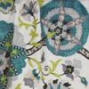 RLF Home Floribunda Tailored 100% Cotton with Fully Lined 3" Rod Pocket Valnance for Windows 50" x 14" Turquoise