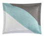 NY&C Home Kinsley 9 Piece Comforter Set Color Block Design Distressed Stripe Print Bed In A Bag Bedding - Sheets Pillowcases Decorative Pillows Shams Included,King , Blue - King