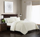 Chic Home Larsson Geometric Chevron Bed In A Bag 7 Pieces Quilt Cover Set Sheet Decorative Pillows & Shams - King 104x90, Beige - King