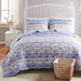 Greenland Home Betty Lace-Embellished Oversized Quilt and Pillow Sham Set - 2-Piece - Twin/XL 68x88", White - Twin/XL