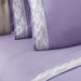 Shavel Micro Flannel Quality Lace-Edged Sheet Set - King Flat/Fitted Sheet 108x110/80x78x18" 2-Pillowcase 21x40" - Amethyst. - King,Amethyst