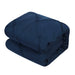 Chic Home Mycroft Pinch Pleated Ruffled Bed In A Bag Soft Microfiber Sheets 10 Pieces Comforter Decorative Pillows & Shams - Twin 66x90, Navy - Twin