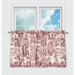 Ellis Curtain Victoria Park Toile Room Darkening Window Rod Pocket Pair Set With 2 Tiers - 2-Piece - 68x36", Red - 68 x 36",RED