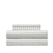 Chic Home Kailey Sheet Set Solid White With Dot Striped Pattern Print Design - Includes 1 Flat, 1 Fitted Sheet, and 1 Pillowcase - 3 Piece - Twin 66x102", Green - Green