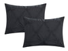 Chic Home Mycroft Pinch Pleated Ruffled Bed In A Bag Soft Microfiber Sheets 10 Pieces Comforter Decorative Pillows & Shams - Queen 90x90, Black - Queen