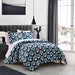 Chic Home Tudor 2 Piece Duvet Cover Set Contemporary Geometric Hexagon Pattern Print with Zipper Closure Twin Blue - Twin