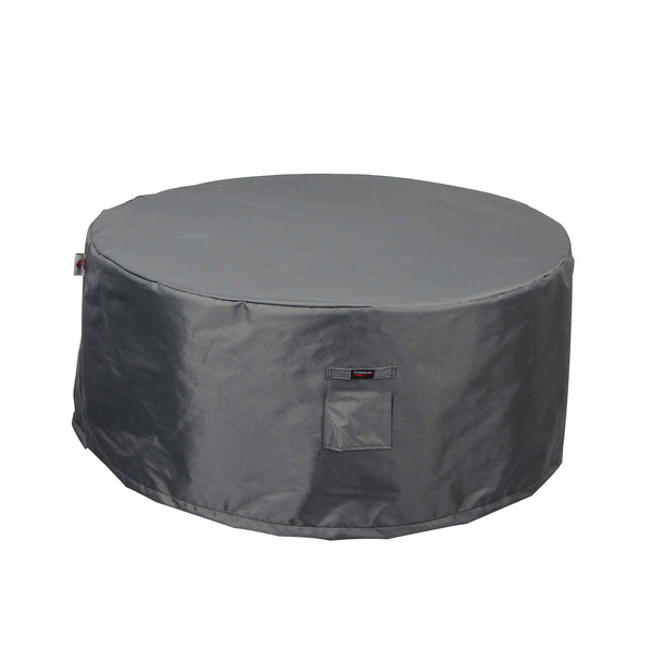 Summerset Shield Titanium 3-Layer Water Resistant Outdoor Fire Table Round Cover - Dark Grey
