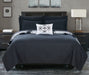 Chic Home Eliana 4 Piece Reversible Quilt Coverlet Set Embossed Patchwork Bohemian Paisley Print Quilted Design Bedding King Black - King