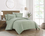 Chic Home Morgan Duvet Cover Set Contemporary Two Tone Striped Pattern Bedding - Pillow Shams Included - 3 Piece - King 104x90", Green - King