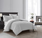 Chic Home Laurel Duvet Cover Set Graphic Herringbone Pattern Print Design Bed In A Bag Bedding - Sheets Pillowcases Pillow Shams Included - 7 Piece - King 104x90", Grey - King