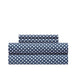 NY&C Home Rylie 4 Piece Sheet Set Super Soft Geometric Polka Dot Pattern Print Design – Includes 1 Flat, 1 Fitted Sheet, and 2 Pillowcases, King, Navy - Navy