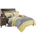 Chic Home Karsa Falcon Hotel Collection 10 Pieces Comforter Bed In A Bag - Queen 90x90, Yellow - Queen