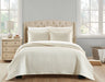 Chic Home Xavier Quilt Set Geometric Square Tile Pattern Bedding - Pillow Shams Included - 3 Piece - Queen 90x92", Beige - Queen