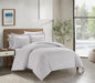 Chic Home Wesley Duvet Cover Set Contemporary Solid White With Dot Striped Pattern Print Design Bed In A Bag Bedding - Sheets Pillowcases Pillow Shams Included - 7 Piece - King 104x90", Wine Red - King