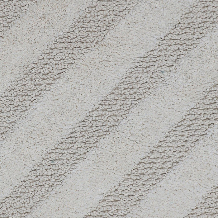 Unique Stripe Honeycomb Sculptured Bath Rug Made Soft Plush Cotton Is Super Soft The Touch 17" X 24" Ivory - 17" X 24"