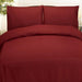 Plazatex Embossed Dobby Stripe Microfiber Comforter Bed In A Bag Set - King 102x86", Burgundy - King