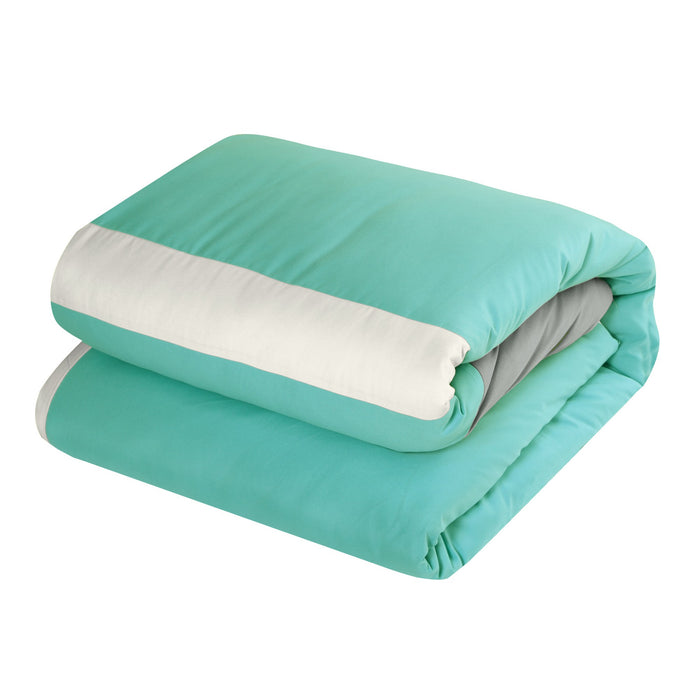 Chic Home Elegant Beaudine 10 Pieces Comforter Bed In A Bag Sheets Decorative Pillows & Shams - King 104x90, Turquoise - King