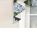 RLF Home Hydrangea Empire Valance Navy 2-Scoop. 54"W X 25"L For windows up to 48"W - 48"W X 25"L,Navy