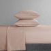 NY&C Home Lain 4 Piece Sheet Set Super Soft Stripe Embroidered Design – Includes 1 Flat, 1 Fitted Sheet, and 2 Pillowcases, Queen, Rose - Rose
