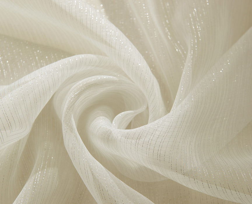 Ramallah Lonnie Grommet Curtain Panel - 54x90", Beige
