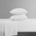 NY&C Home Marsai 3 Piece Sheet Set Super Soft Pleated Flange Solid Color Design – Includes 1 Flat, 1 Fitted Sheet, and 1 Pillowcase, Twin XL, White - White