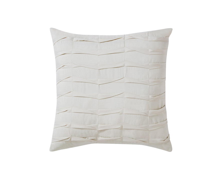 Chic Home Yvette Comforter Set Ruffled Pleated Flange Border Design Bedding Beige, Queen - Queen
