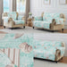 Greenland Home Fashions Barefoot Bungalow Ocean Furniture Protector - Loveseat 103x76", Turquoise - 103x76,Ocean Turquoise