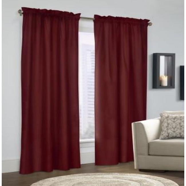 Commonwealth Thermalogic Prescott Pole Top Curtain Panel Pair - Burgundy