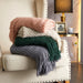 NY&C Home Newport Woven Throw Blanket Plush Super Soft Textured Pattern With Tassel Fringe, 50” x 60”, Rose - Rose