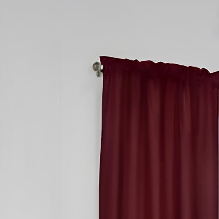 Commonwealth Thermalogic Prescott Pole Top Curtain Panel Pair 80x45'' - Burgundy - 80x45"