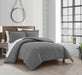 Chic Home Morgan Duvet Cover Set Contemporary Two Tone Striped Pattern Bed In A Bag Bedding - Sheets Pillowcases Pillow Shams Included - 7 Piece - Queen 90x90", Charcoal - Queen