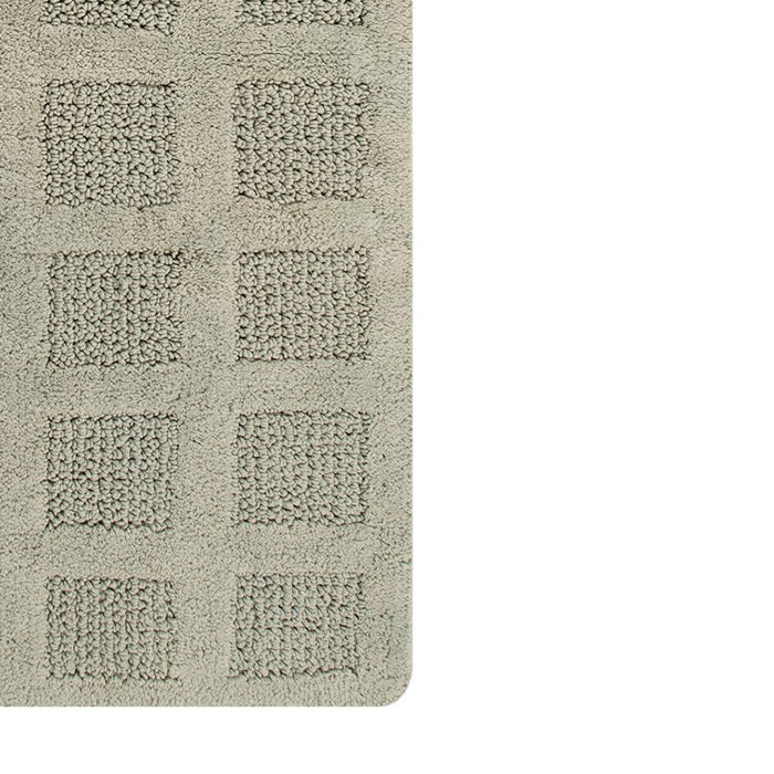 Knightsbridge Square Honeycomb 100% Cotton Reversible Bath Rug 22 X 60 Sage - 22" x 60"