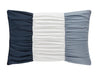 NY&C Home Kinsley 7 Piece Comforter Set Color Block Design Distressed Stripe Print Bed In A Bag Bedding - Sheets Pillowcase Decorative Pillows Sham Included, Twin, Navy - Twin