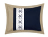 Chic Home Irina Pinch Pleat Pintuck Design BIB Sheet Set 20 Pieces Comforter Pillowcases Window Treatments Decorative Pillows & Shams - Queen 90x90, Navy - Queen