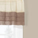 Saturday Knight Ltd Cielo Collection High Quality Modern Window Valance With 3 Tuxedo Pleat Hem - 58X13", Cream/Brn - Cream/Brown