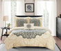 Chic Home Mindy 4 Piece Reversible Duvet Cover Set Large Scale Boho Inspired Medallion Paisley Print Design Bedding Queen Beige - Queen