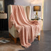 NY&C Home Newport Woven Throw Blanket Plush Super Soft Textured Pattern With Tassel Fringe, 50” x 60”, Rose - Rose